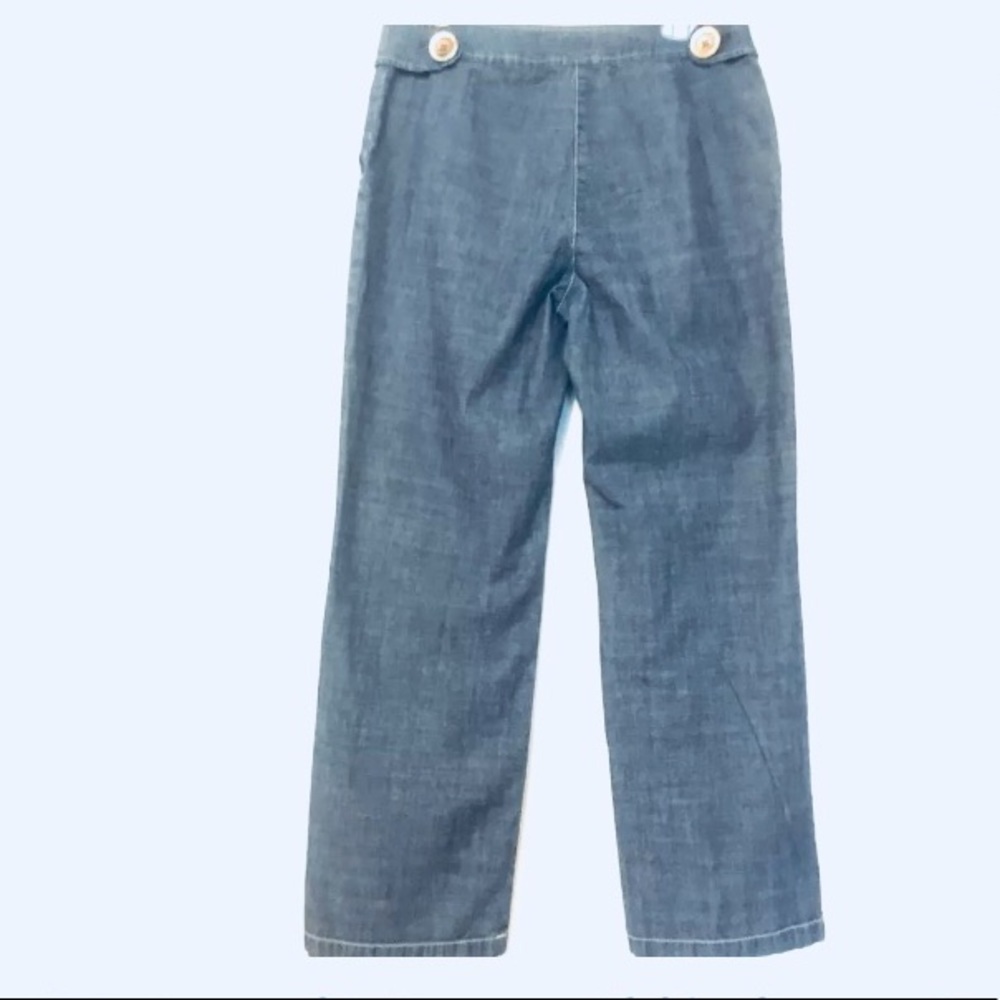 J JILL 100% Cotton Denim Wide Leg Jeans. Size 8 - Picture 3 of 10